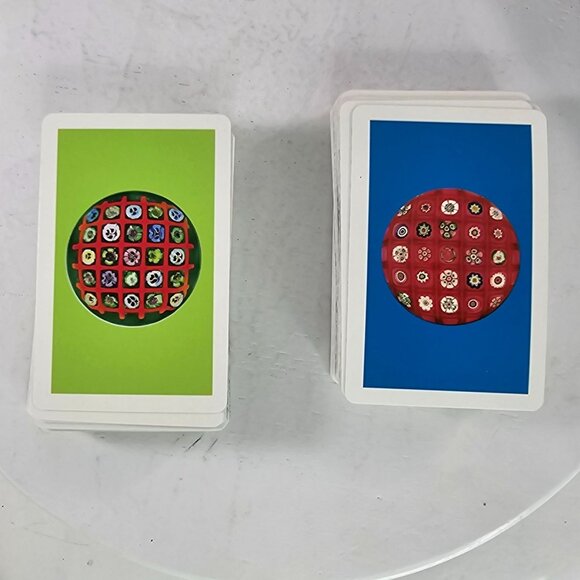 Gemaco Paperweight Motif Playing Cards Set In Box Millefiori - Picture 6 of 6